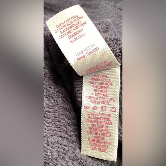 Velvet label long sleeve blue cotton top - Picture 9 of 11